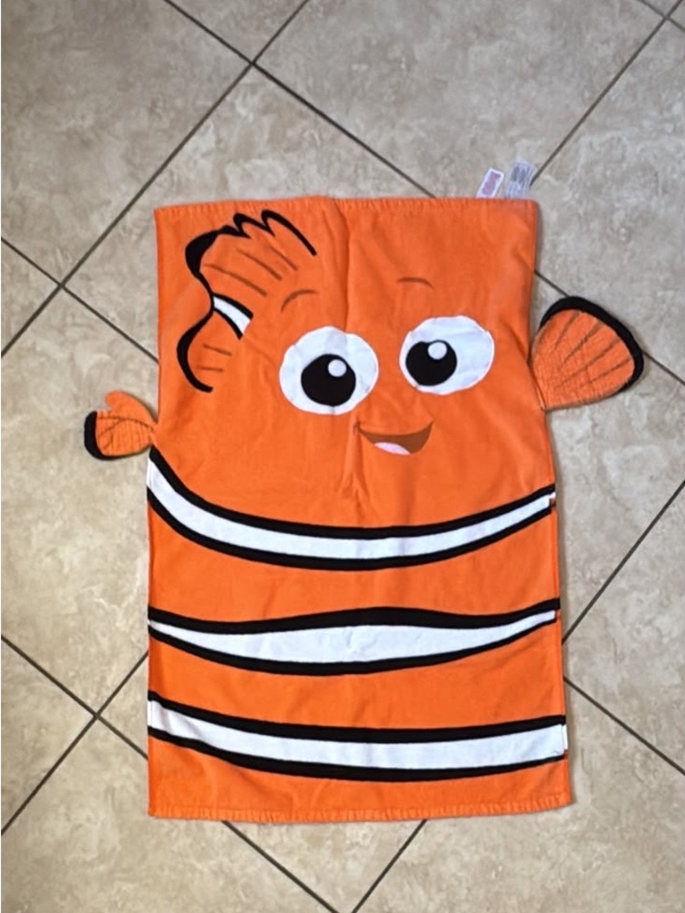 Disney Orange Clownfish Kids Swim Poncho Towel